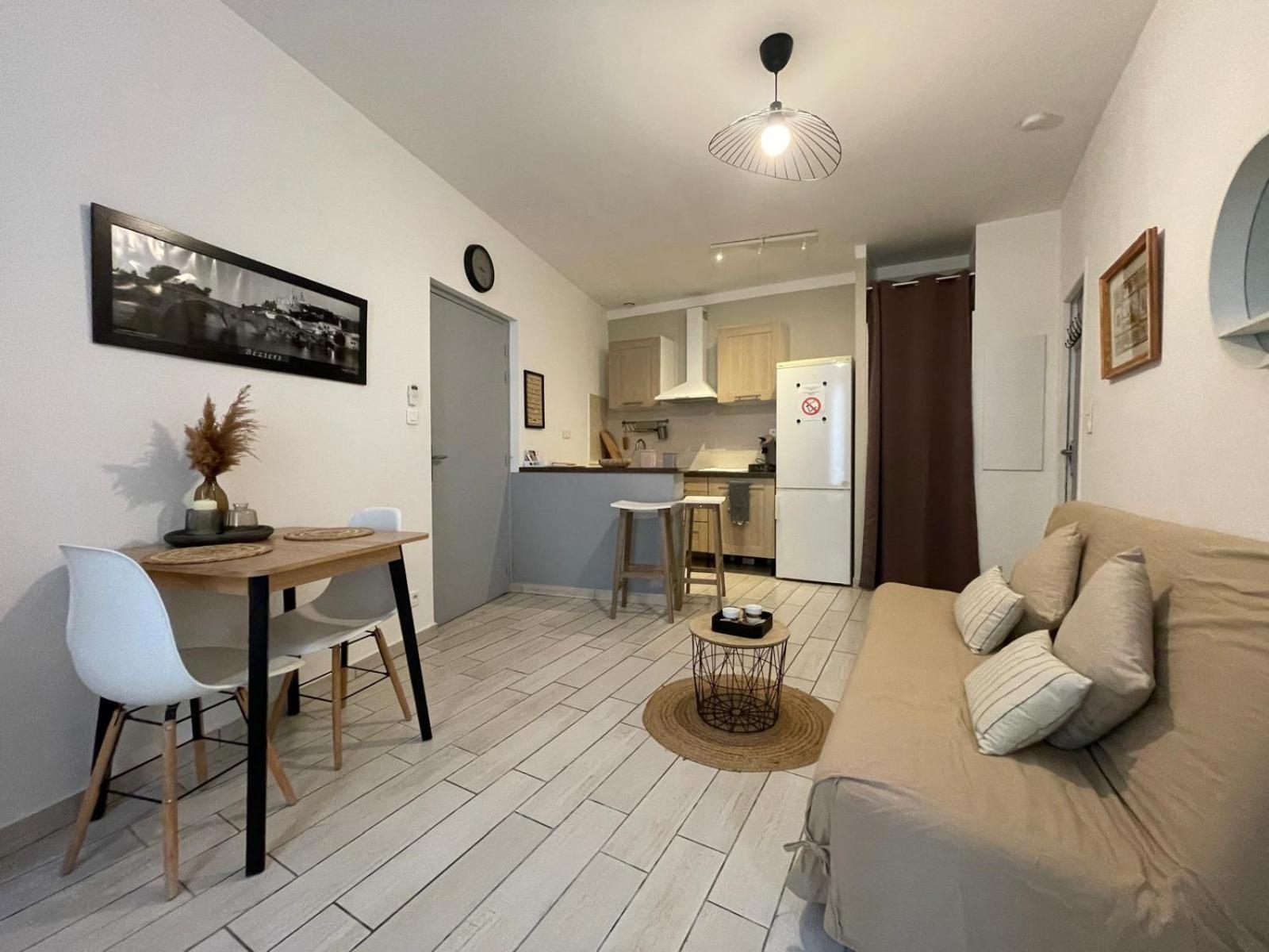 Joli Appartement Hypercentre T2, Classe Meuble De Tourisme 3 Avec Parking Gratuit Béziers Exteriör bild