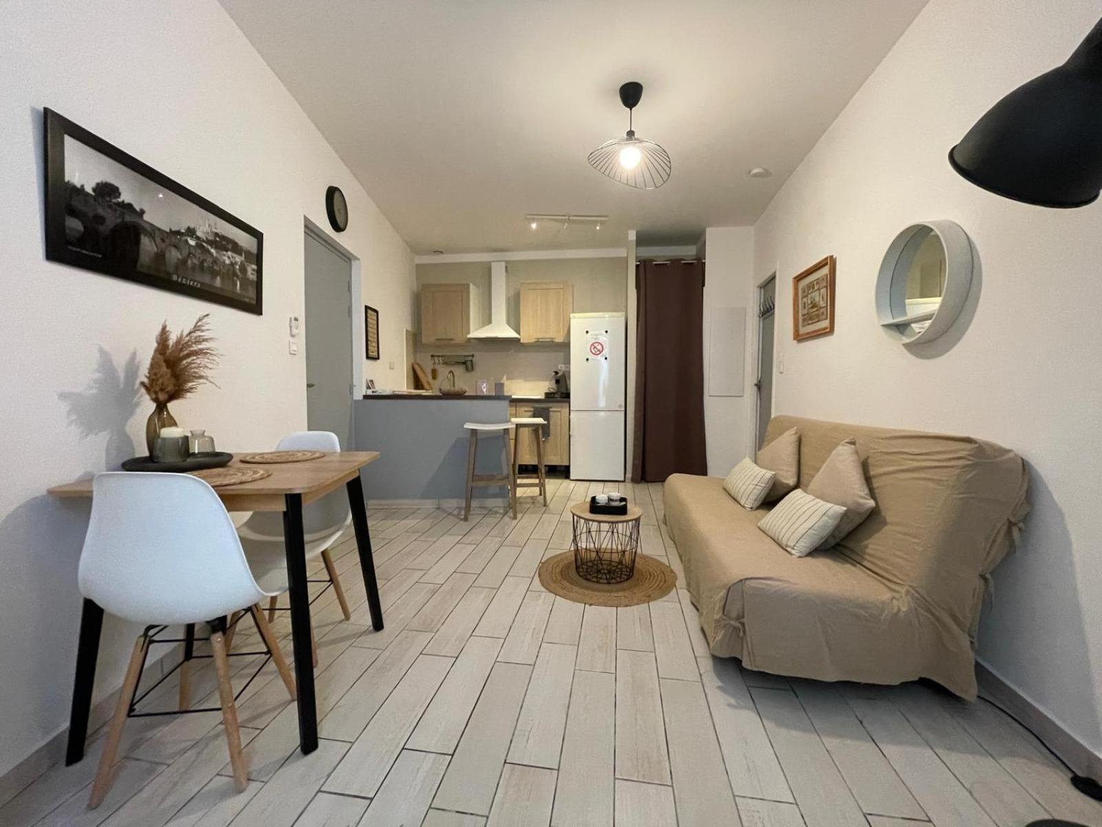 Joli Appartement Hypercentre T2, Classe Meuble De Tourisme 3 Avec Parking Gratuit Béziers Exteriör bild