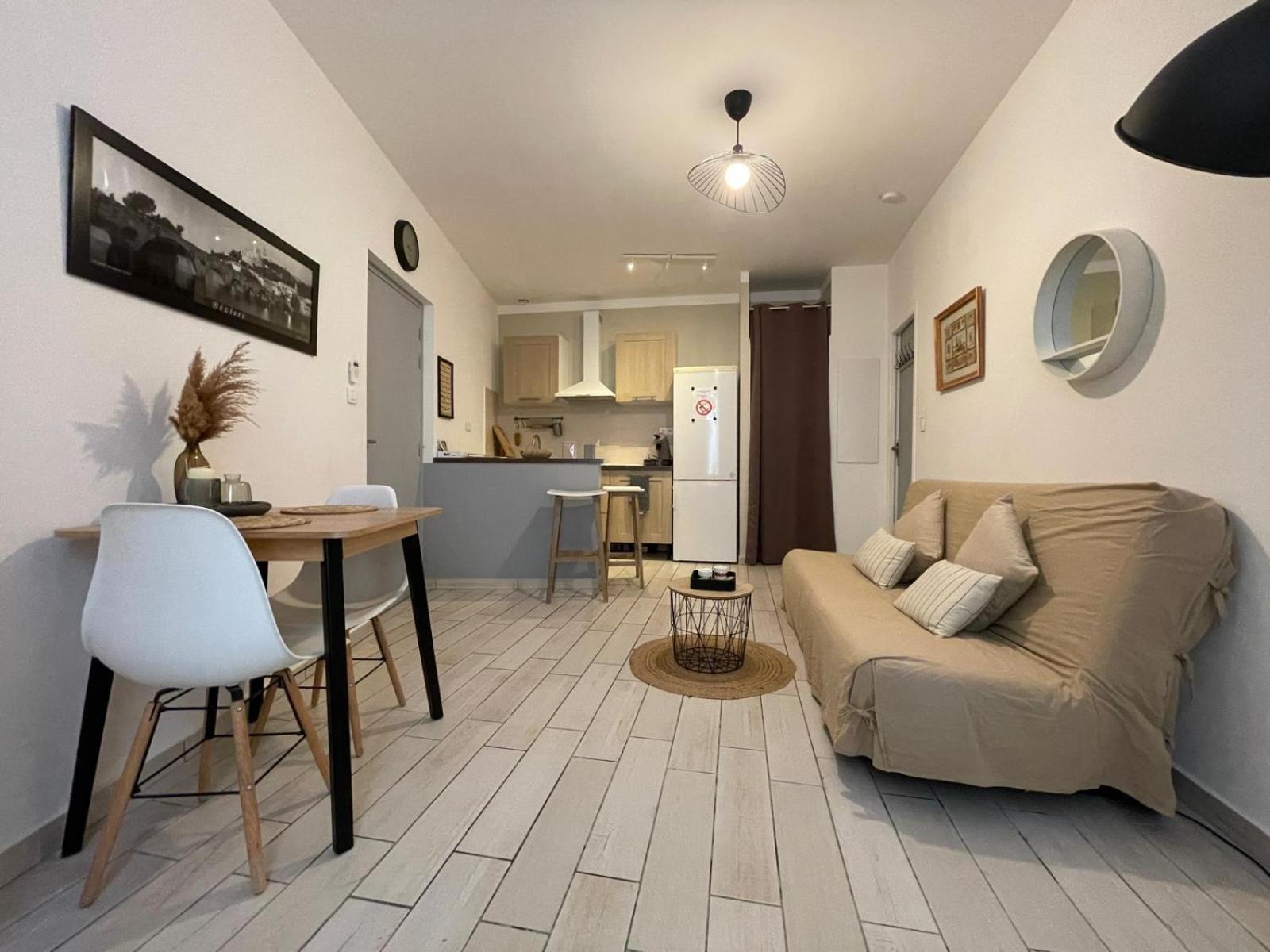 Joli Appartement Hypercentre T2, Classe Meuble De Tourisme 3 Avec Parking Gratuit Béziers Exteriör bild